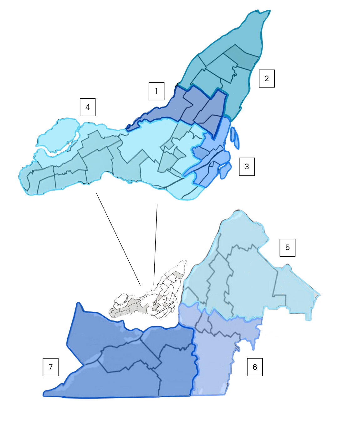 Carte personnalisée des secteurs desservis par AquaStars